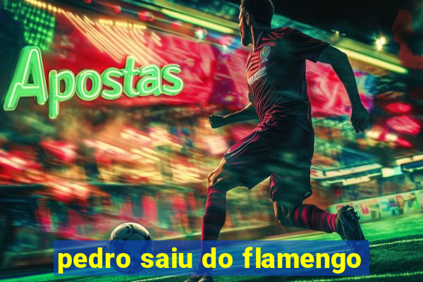 pedro saiu do flamengo